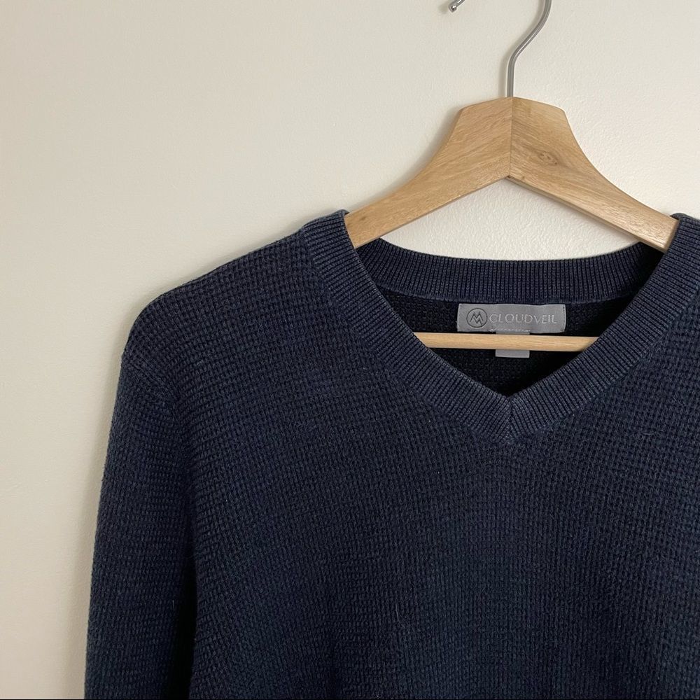 Cloudveil | Navy Waffle Knit Sweater - Picture 7 of 10